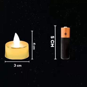 12 pcs Flameless and Smokeless Decorative Acrylic led Candles Tea Light Candle,modernartmart