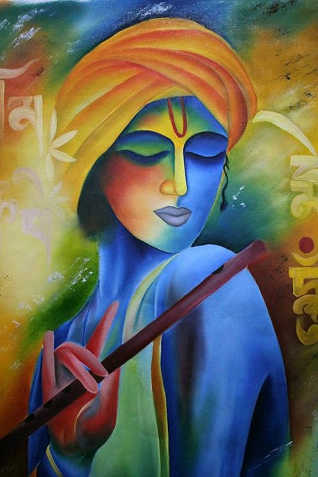 God Krishna’s Painting  Print Inspires Love and Admiration, canvass wall paintingmodern art mart