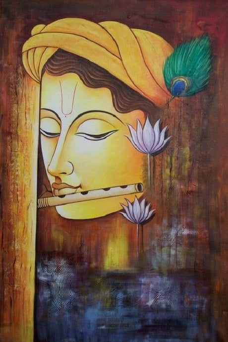 krishna the supreme, canvass painting Print,modern art mart