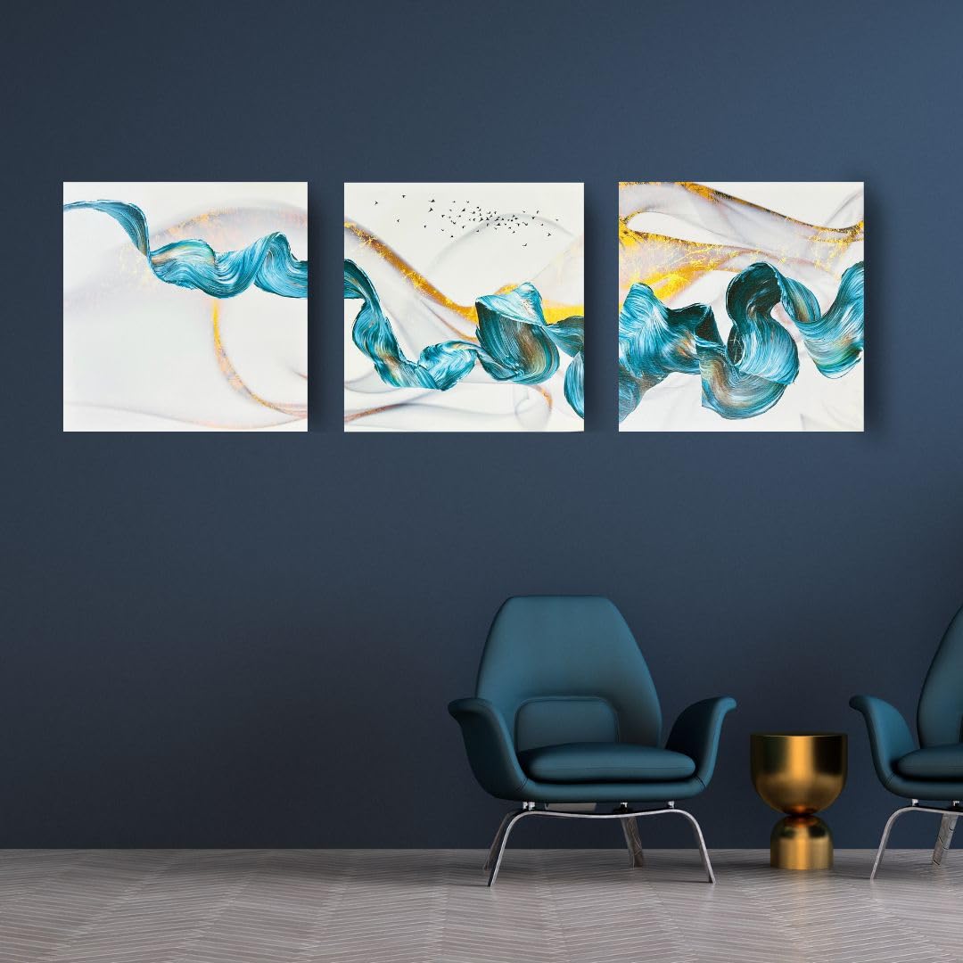 1 set of 3 square abstract wall art hanging Canvas Frame for home decor,Modernartmart